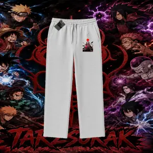 Itachi Uchiha Naruto Anime Karakteri Unisex Baggy Eşofman Altı Beyaz