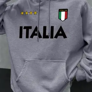 İtalya İtalyan Bayrağı Tasarım Erkekler Hoodie Polar Kapüşonlular Cep Yumuşak Hoody Sonbahar