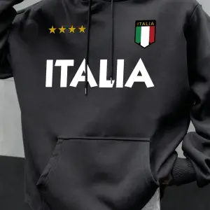 İtalya İtalyan Bayrağı Tasarım Erkekler Hoodie Polar Kapüşonlular Cep Yumuşak Hoody Sonbahar