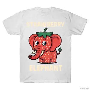 İtalyan Brainrot Meme Çocuk Boys Çilek Fil T-shirt Erkekler Kadınlar Için % 100% Pamuk T Shir