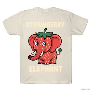 İtalyan Brainrot Meme Çocuk Boys Çilek Fil T-shirt Erkekler Kadınlar Için % 100% Pamuk T Shir