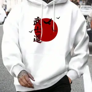 Japon Karikatür Baskı Erkekler Hoody O-Boyun Tüm Maç Gevşek Kazak Moda Polar Temel Günlük Hoo
