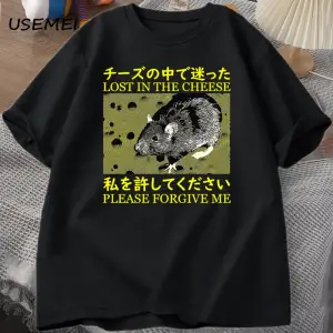 Japon tarzı kayıp peynir sıçan t-shirt erkekler pamuk kısa kollu Tadam giysileri t-sh 2879