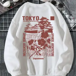 Japon Tokyo Sakura Baskı Bahar Rahat Kadın Kazak Kazak Sıcak Yumuşak Hoodies Gevşek Crewneck
