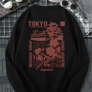 Japon Tokyo Sakura Baskı Bahar Rahat Kadın Kazak Kazak Sıcak Yumuşak Hoodies Gevşek Crewneck