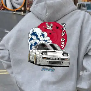 Japon Yerli Pazar Baskılı Kapüşonlu Üstler Kadınlar İçin Basit Bol Sweatshirtler Kışlık Polar