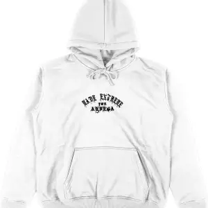 Jesus V2 Beyaz Oversize Unisex Kapüşonlu Sweatshirt Hoodie