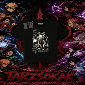 Jiraiya Naruto Anime Karakteri Kadın Baby Tee Beyaz