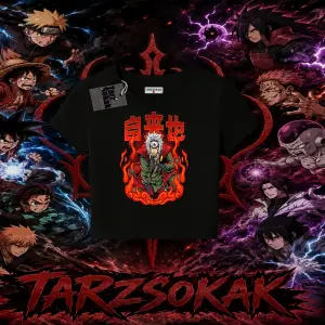 Jiraiya Naruto Anime Karakteri Kadın Baby Tee Beyaz