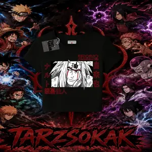 Jiraiya Naruto Anime Karakteri Kadın Baby Tee Beyaz
