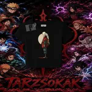 Jiraiya Naruto Anime Karakteri Kadın Baby Tee Beyaz