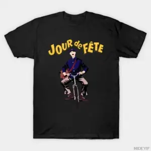 JOUR DE FETE JACQUES TATI (Büyük Gün Jour de fête) Meme T-shirt Erkekler Kadınlar için % 100%