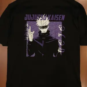 Jujutsu Kaisen Baskılı Anime Oversize Siyah