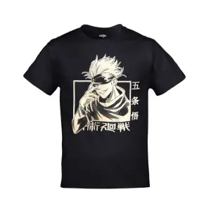 Jujutsu Kaisen Satoru Gojo Anime Baskılı Unisex Siyah