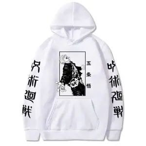 Jujutsu Kaisen Satoru Gojo Grafik Hoodies 14724 Siyah
