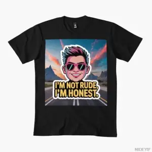 Kaba Değilim, Dürüstüm – Savage Gen-Z Erkek Kadın Tişörtü %100 Pamuklu Tişörtler Kısa Kollu Ü