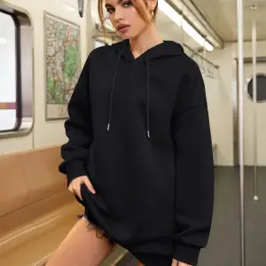 Kadın Aestheticism Baskılı Kapüşonlu Sweatshirt Siyah