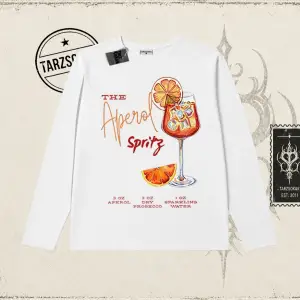 Kadın Aperol Spiritz Biskilet Yaka  Long Sleeve Beyaz