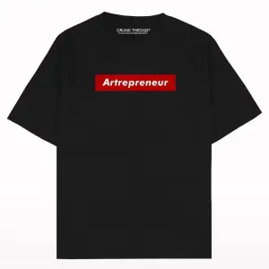 Kadın Artrepreneur Baskılı Oversize Bisiklet Yaka Tshirt