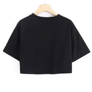 Kadın Beyaz California Baskılı Oversize Crop