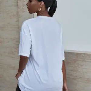 Kadın Beyaz Fabulous Baskılı Oversize Bisiklet Yaka Tshirt