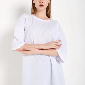 Kadın Beyaz Oversize T-shirt
