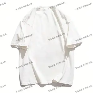 Kadın Beyaz Repair Baskılı Oversize