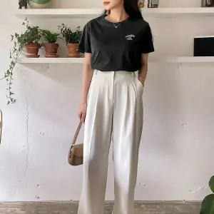 Kadın Beyaz Sunshine Baskılı Oversize Tişört