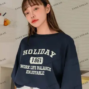 Kadın Çağla Yeşili Holiday 1961 Baskılı Oversize