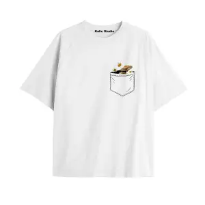 Kadın Çiçek  Özel Baskılı Renkli Oversize Penye Pamuklu Bisiklet Yaka T-Shirt