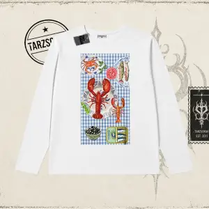 Kadın Crab Picnic Biskilet Yaka  Long Sleeve Beyaz