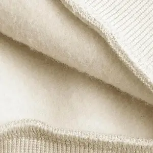 Kadın Ekru Düz Kapüşonlu Oversize 3 iplik Şardonlu Salaş Bol Kesim Hoodie Sweatsh Beyaz