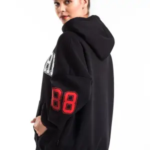 Kadın Ekru Renk Baskı Detaylı Oversize Sweatshirt Cy84191 Beyaz