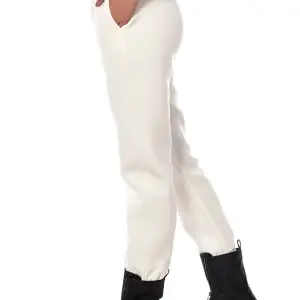 Kadın Ekru Renk Elastik Paça Örme Jogger Eşofman Altı Cy84200
