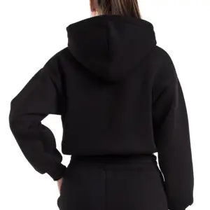 Kadın Ekru Renk Kapüşonlu Crop Kesim Sweatshirt Cy84196 Beyaz