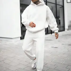 Kadın Ekru Renk Yüksek Bel Jogger Eşofman Takımı Cy84156