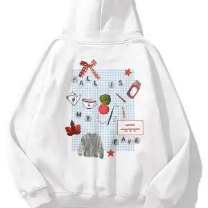 Kadın Fall is My Fave Sweatshirt Beyaz