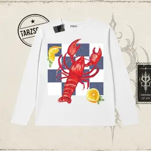 Kadın Istakoz Ekose Biskilet Yaka  Long Sleeve Beyaz