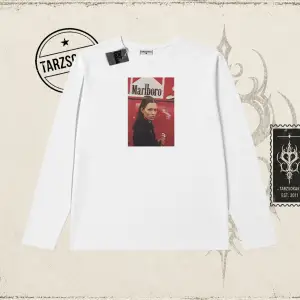 Kadın Kate Moss icecream Biskilet Yaka  Long Sleeve Beyaz