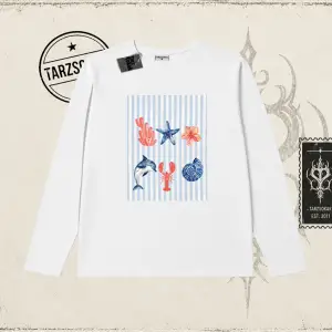Kadın Ocean Like Biskilet Yaka  Long Sleeve Beyaz