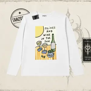 Kadın Olives and Wine Biskilet Yaka  Long Sleeve Beyaz