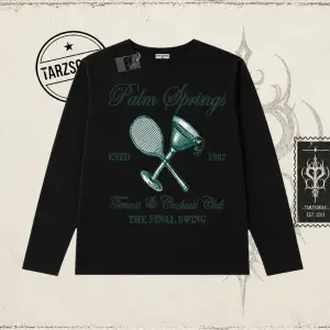 Kadın Palm Springs Biskilet Yaka  Long Sleeve Beyaz