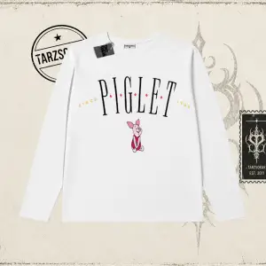 Kadın Piglet Since 1966 Biskilet Yaka  Long Sleeve Beyaz