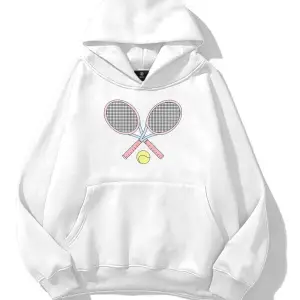Kadın Pink Tennis Sweatshirt Beyaz