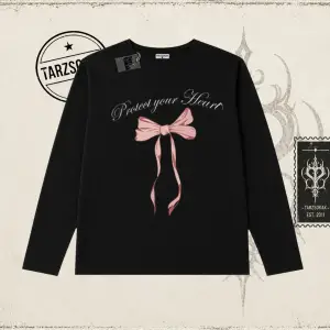 Kadın Protect Your Heart Biskilet Yaka  Long Sleeve Beyaz