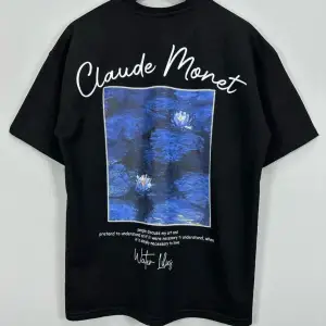 Kadın Siyah Cloude Moret Baskılı Oversize Tshirt