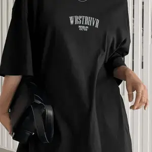 Kadın Siyah Dont Baskılı Oversize T-shirt