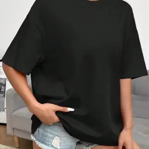 Kadın Siyah Its Okay Baskılı Oversize T-shirt