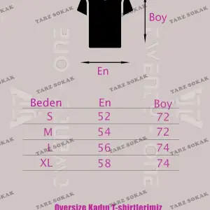 Kadın Siyah Kind Hearted Baskılı Oversize