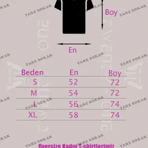 Kadın Siyah Penguen Baskılı Oversize